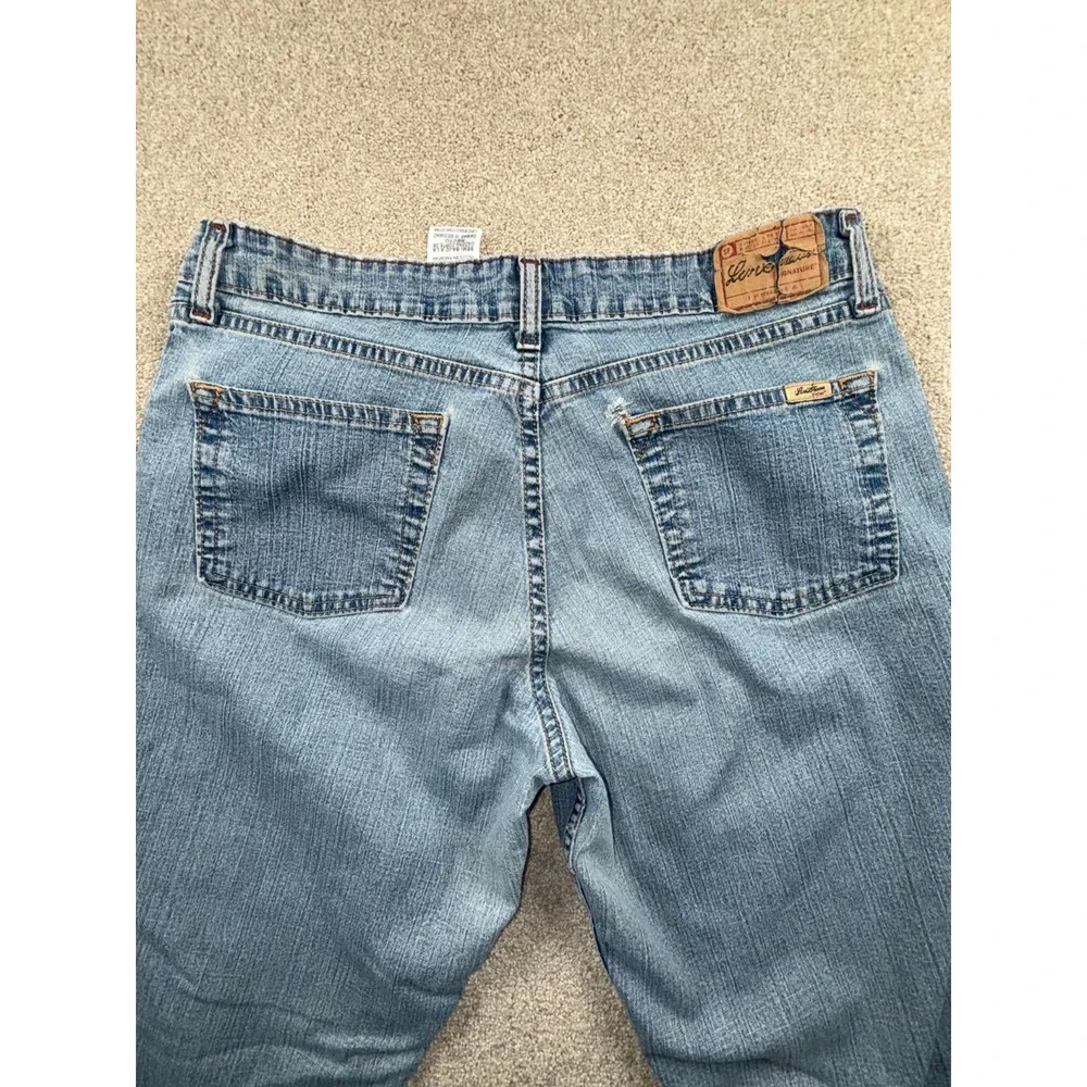 Levi Strauss Signature Jeans Womens 10 Blue All Day Comfort Stretch Straight Leg